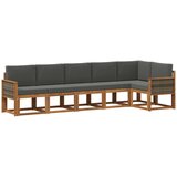 vidaXL Zunanja garnitura za sedenje 6 pcs Naravna in antracitna, (5000282303) | Shoptok.si
