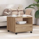 vidaXL Klubska miza artisan hrast 55 x 55 x 45 cm Konstruiran les | Shoptok.si