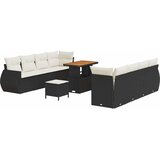  Sjedeća garnitura za vrt 11 kom. Crna poliratan 90 x 55 x 71 cm | Shoptok.si