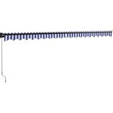 Tenda na uvlačenje plavo-bijela 5 x 3 m od tkanine i aluminija | Eponuda.com