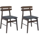 Stolac za blagovanje 2 pcs Svijetlosmeđa i crna Čvrsto drvo | shoptok.hr