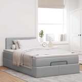  Otomanski krevet s madracem svijetlosivi 120x200 cm tkanine | shoptok.hr