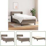 The Living Store Box spring postelja z vzmetnico taupe 100x200 cm blago - Box Spring Postelja, (21737174) Cene