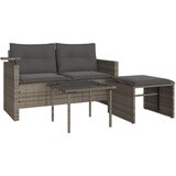 Maison Chic Seti vrtnega pohištva - Vrtna garnitura - Vrtni pohištvo set 3-delna z blazinami siv poli ratan, (21815782) | Shoptok.si