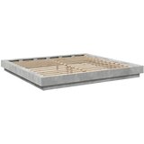  Okvir kreveta s LED svjetlima boja betona 180 x 200 cm drveni | shoptok.hr