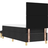  Krevet s opruga kutije s jastukom Crna 200 x 80 cm tkanina | shoptok.hr