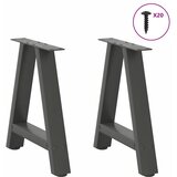  Noge za klub stolić A-oblika 2 kom antracit 50 x (42-43) cm čelik | shoptok.hr