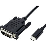 Roline USB-C® / DVI adapterski kabel USB-C® vtič\, DVI-D 24+1-polni vtič 2.00 m črna 11.04.5831 USB-C®-Display kabel, (20429888) Cene