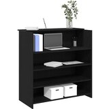 vidaXL Recepcijski stol crni hrast 100x50x103,5 cm konstruiranog drva Cijene