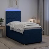  LED okvir za krevet s madracem Plava 100 x 200 cm Tkanina | shoptok.hr