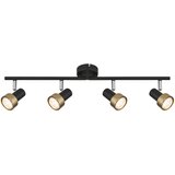 Globo 57917-4G - Spot svetlo MASON 4xGU10/25W/230V crna/zlatna | Eponuda.com