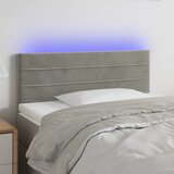  LED uzglavlje svjetlosivo 100x5x78/88 cm baršunasto | shoptok.hr