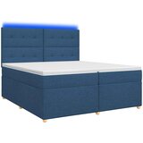  Boxspring krevet s madracem Plava 200 x 200 cm Tkanina | shoptok.hr
