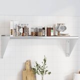  Zidna polica 100 x 30 x 31 cm srebrna od nehrđajućeg čelika | shoptok.hr