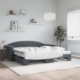  Dnevni krevet na razvlačenje tamnosivi 100x200 cm baršunasti | shoptok.hr