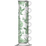 Bialetti Primavera skodelice za espresso v stojalu, 6 kosov - zelena | Shoptok.si