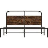 vidaXL Okvir kreveta bez madraca dimljena boja hrasta 160x200cm drveni | shoptok.hr