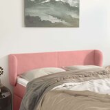 vidaXL uzglavlje s ušima ružičasti 147x23x78/88 cm baršunasti | shoptok.hr