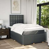 vidaXL Box spring postelja z vzmetnico temno siva 120x190 cm blago | Shoptok.si