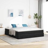  Otomanski krevet s madracem crni 180x200 cm baršunasti | shoptok.hr