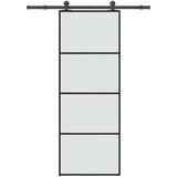  Klizna vrata s priborom 76 x 205 cm od ESG stakla i aluminija | shoptok.hr