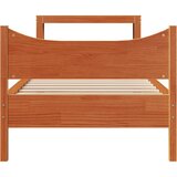  Okvir kreveta s uzglavljem voštano smeđi 75x190 cm od borovine | shoptok.hr