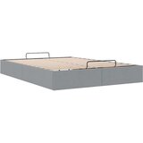 vidaXL Otomanski posteljni okvir brez vzmetnice siv 140x200 cm blago | Shoptok.si