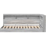  Krevet s policama s uzglavljem Sivi hrast sonoma 100 x 200 cm | shoptok.hr