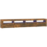 TV ormarić s LED svjetlima boja dimljenog hrasta 240x35x40 cm | shoptok.hr