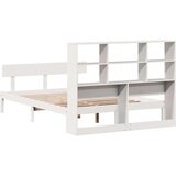 vidaXL Krevet s regalom z knjige bez madraca bijeli 120x200cm borovina | shoptok.hr