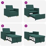 SOFA na razvlačenje Singl Tamnozelena 90 x 165 x 87 cm tkanina | Eponuda.com