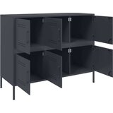 vidaXL Komoda antracit 100,5 x 39 x 79 cm od hladno valjanog čelika | shoptok.hr