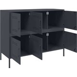 vidaXL Komoda antracitna 100,5x39x79 cm hladno valjano jeklo | Shoptok.si