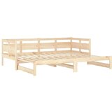  Izvlečna dnevna postelja trdna borovina 2x(80x200) cm, (20684601) | Shoptok.si
