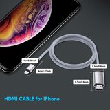 LULAVEN hdmi kabel za iphone na tv, projektor ali monitor, 4 m, srebrn odprta embalaža | Shoptok.si