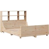 vidaXL Krevet s regalom za knjige bez madraca 160x200 cm masivno drvo | shoptok.hr