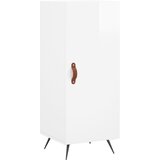  Visoka komoda sjajna bijela 34,5x34x180 cm konstruirano drvo | shoptok.hr