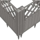vidaXL Cvetlično korito z zatiči svetlo sivo 363,5x43,5x43,5 cm PP | Shoptok.si