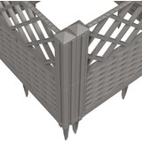 vidaXL Vrtna sadilica s klinovima svjetlosiva 363 5x43 5x43 5 cm PP | shoptok.hr