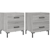 vidaXL Nočna omarica 2 kosa siva sonoma 40x35x47,5 cm inženirski les, (20808549) | Shoptok.si