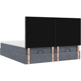  Okvir kreveta s madracima tamnosivi 180x200cm baršunasti | shoptok.hr