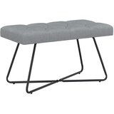  Klupa s gumbastim tkanjem Svjetlosiva 80 x 40 x 46 cm Tkanina | shoptok.hr