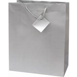  Vrečka darilna plast. mat a4 32,4x12,7x26 PROMOCIJA - SREBRNA | Shoptok.si