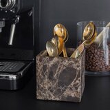 Mette Ditmer Denmark Tamno smeđi mramoran kupaonski organizator za pamučne vatice Marble – | shoptok.hr