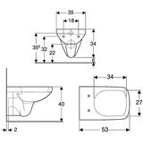 Geberit wc šolja selnova square konzolna 500.270.01.5 | Eponuda.com