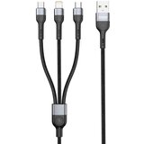 Superior USB data kabal SU-K106 3in1 Lightning/Micro/Type C 1m/ crna