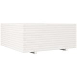  Vrtno cvetlično korito belo 110x110x49,5 cm trdna borovina | Shoptok.si