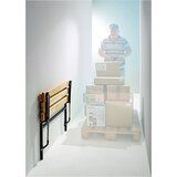 Sypro Zložljiva stenska klop, preklopna, dolžina do 1200 mm, z leseno oblogo | Shoptok.si