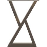 vidaXL Noge za blagovaonski stol 2 kom Prirodni čelik 60x(72-73,3) cm | shoptok.hr