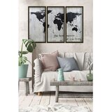 WALLXPERT Ukrasne uramljene slike, 70x33cm, 3 komada, Šarene | Eponuda.ba